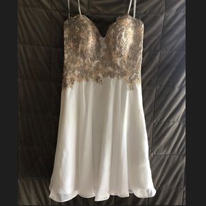 Faviana Strapless Short Homecoming Dress